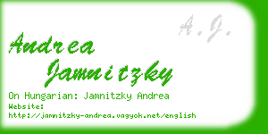 andrea jamnitzky business card